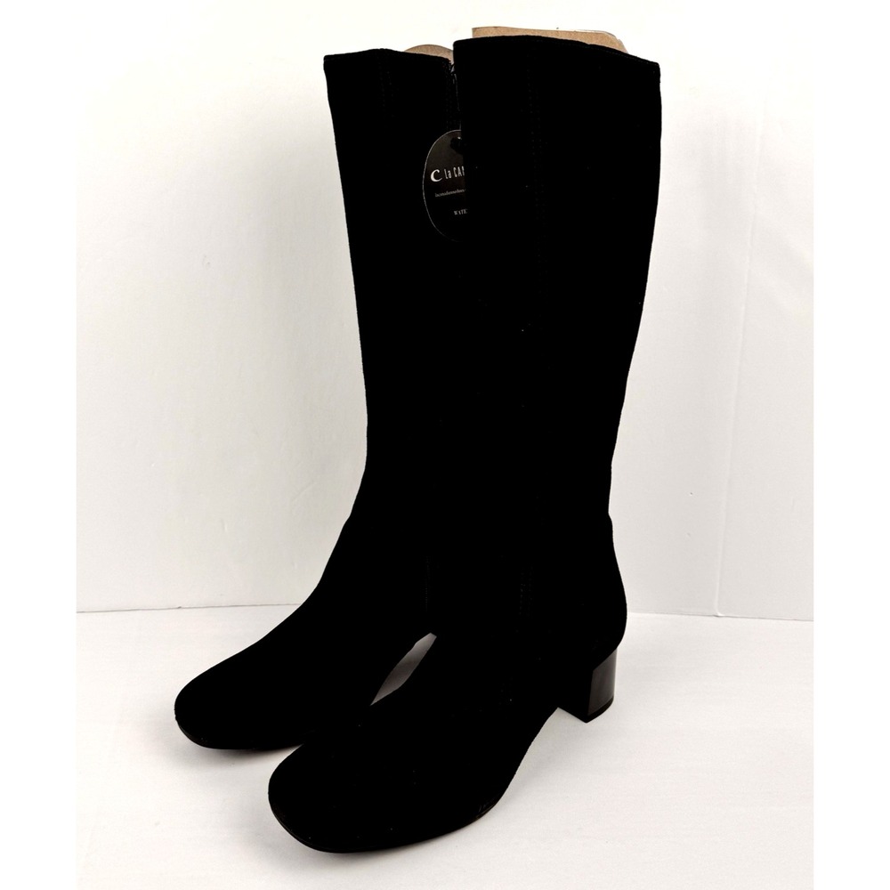 La Canadienne Black Suede Waterproof Knee High Boot 7.5 Women's NWT NOS NIB‎